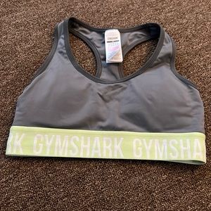 Grey & Green Gymshark Sports Bra 163